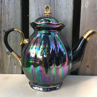 Grace’s Teaware Teapot Black And Gold Irridescent