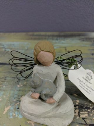 Willow Tree by Demdaco Angel of Kindness Sue Lordi Angel with Cat Tag 2