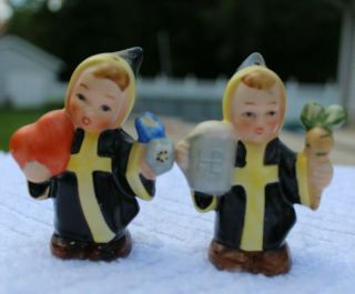 Vintage Miniature Friars Salt And Pepper Shakers - Goebel W.  Germany