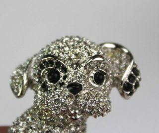 Swarovski Austrian Crystal Bejeweled K9 Puppy Dog Costume Jewelry Brooch Pin NR 3
