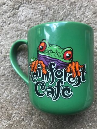 Rainforest Cafe Mug 1999 Cha Cha Oversized Green Frog Cup Coffee Mug Fast Ship 3
