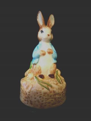 Vintage 1988 Schmid Beatrix Potter Peter Rabbit Music Box