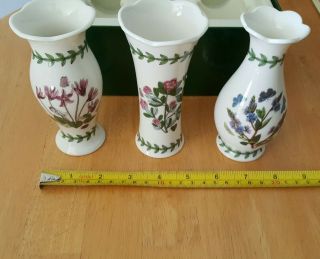 portmeirion set of 3 small Mini vases Butterflies Flowers 3