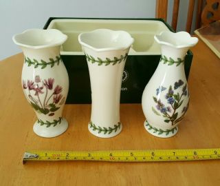 portmeirion set of 3 small Mini vases Butterflies Flowers 5