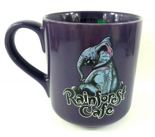 Rainforest Cafe TUKI MAKEETA Elephant Purple Collectible Large Coffee Mug 2