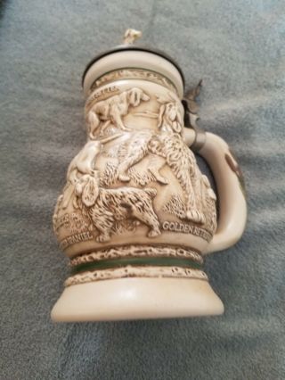 Avon 1991 Great Dogs Of The Outdoors Beer Stein Mug 9 " Tall