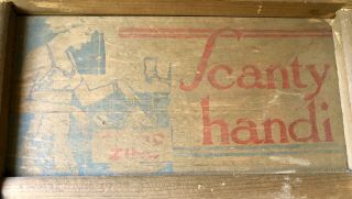 Vintage Scanty Handi Wash Board Zinc Wood Lingerie Household Laundry Primitive