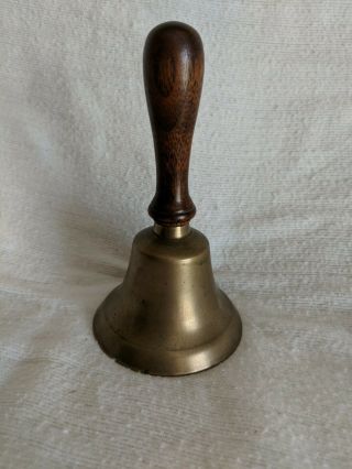 Vintage Brass 6 " Tall Wood Handle School Classroom Teacher Bell,  Loud & Clear
