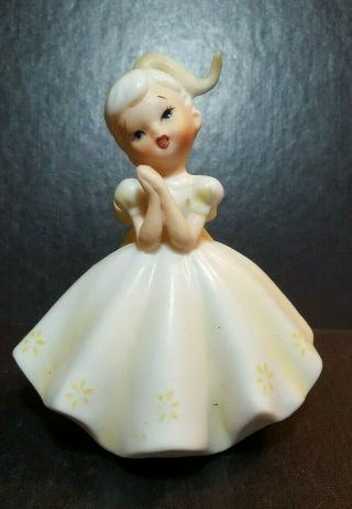Vintage Lefton Porcelain Girl Figurine 737