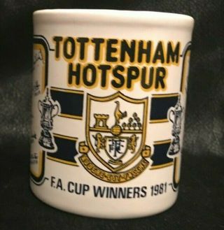 Tottenham Hotspur 1981 F.  A.  Cup Winners Coffee Cup Mug Soccer Football