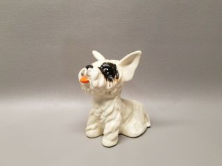 Vintage Crown Devon England Terrier Dog Figurine Tongue Out 5 "