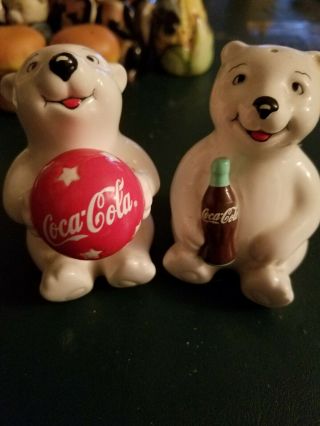 Coca - Cola Bears Salt And Pepper Shaker