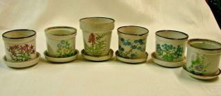 6 Vintage Mini Flower Pot Japan