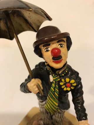 Ron Lee Clown Sculpture on Onxy with 24K Gold Signed 1982 5