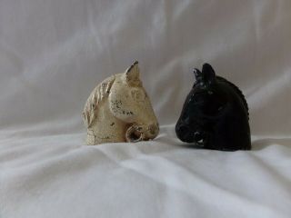 Black And White Horse Head Salt And Pepper Shakers