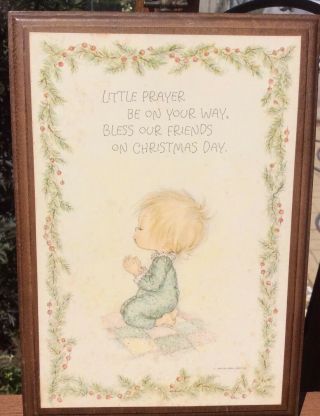 Vintage Betsey Clark Hallmark Hanging Plaque Bless Our Friends On Christmas Day