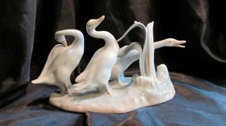 Lladro Figurine Three Geese Gloss Finish 4549 Retired Spain 2