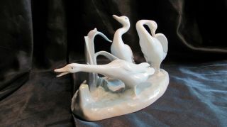 Lladro Figurine Three Geese Gloss Finish 4549 Retired Spain 3