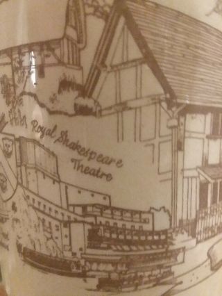Shakespeare ' s Birthplace STRATFORD - UPON - AVON Coffee Mug Ceramic Stoneware 12oz 4