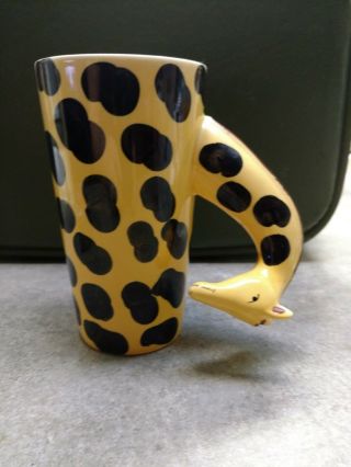 Tall Decrotive Giraffe Coffee /tea Mug 16 Oz