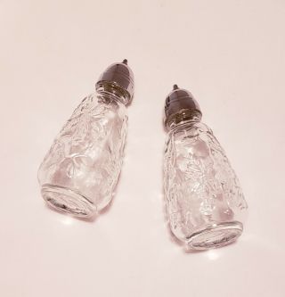 Vintage Clear Glass Salt And Pepper Shakers