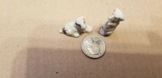 Vintage Mini Dog Figurines 1 Sitting Up Begging 1 Laying