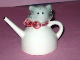 Vintage PY Cat Teapot Ceramic Japan Kitten Salt Shaker w/Rhinestones 4