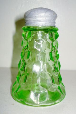 Vintage Green Depression Glass Pepper Shaker Fostoria American Design Nr