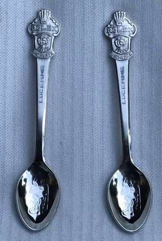2 Vintage Rolex Watch Spoons Lucerne Bucherer Of Switzerland Cb
