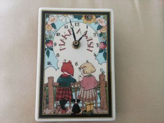 Mary Engelbreit Collectible Porcelain Clock,  1994,  " Make A Wish "