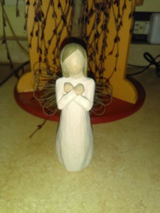 Willow Tree Angel Figurine Sign For Love No Box Or Display Card