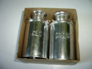 Vintage Aluminum Milk Jug Salt And Pepper Shakers Set Made In Japan