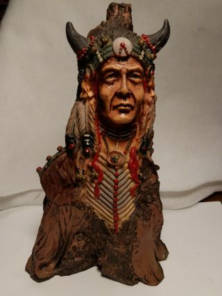 Old West Visions Limited Edition Indian Chief Head Figurine