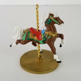 Hallmark Christmas Carousel Star Horse Ornament Holiday 3rd In Series