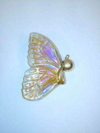 Vintage Avon Perfume Bottle Iridescent Glass Butterfly Occur Cologne Full