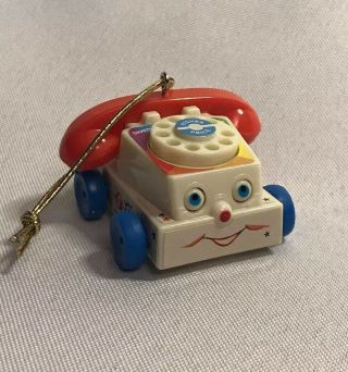 Fisher Price Mattel Telephone Christmas Tree Ornament Toy Phone Vintage