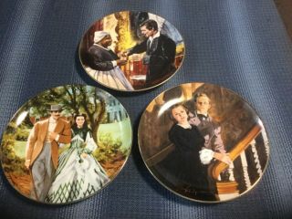 Gone With The Wind Collectible Plates By Howard Rogers 3 Plates