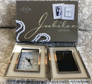 Lenox Jubilee Pearl Gift Set Frame And Clock Deal Orig.  $72
