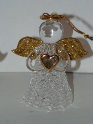 Spun glass Angel ornaments Avon set of 3 - each 3 