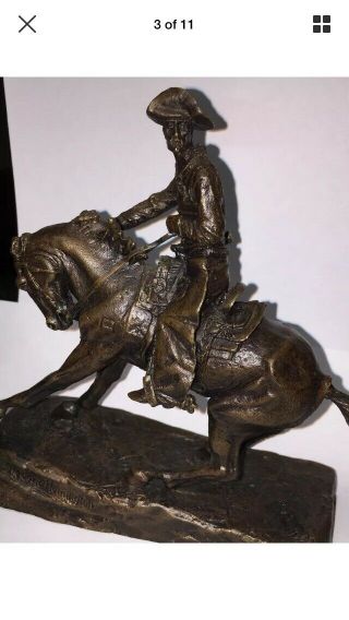 Franklin The Cowboy Horse Western Frederic Remington 1988 Bronze Statue