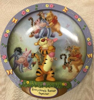 Disneys Winnie The Pooh Hundred Acre Happines Collectible Plate.  08