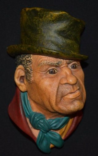 Vintage Bossons Bill Sikes No.  25 Head Chalkware With Marked Box