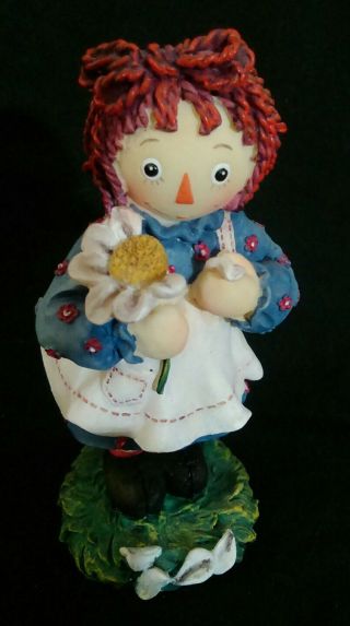 " He Loves Me " Raggedy Ann Holding Daisy Figurine - Includes Box &
