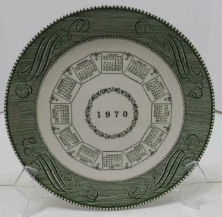 Vintage 1970 Royal China Currier & Ives Collector Calendar Plate