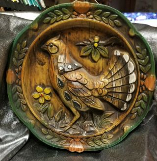 NAPCOWARE IMPORT JAPAN: 3 - D game bird wall plaque plates marked C - 8105 & labeled 2