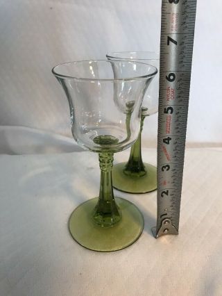 4 Partylite “Radiant Glow” Green Stem Votive Candle Holders 2