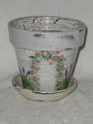 Decorative Collectible Hand Painted Flower Pot