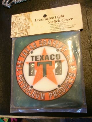 Texaco Collectible Metal Light Switch Cover Plate Oil Gas Advertising
