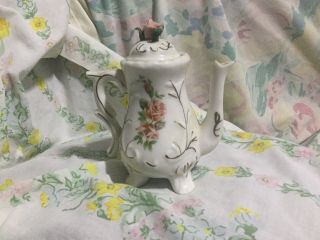 Gold And Flower Mini Tea Pot