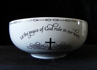 Coventry Table Graces Bowl Colossians 3:15 Let The Peace Of God Rule
